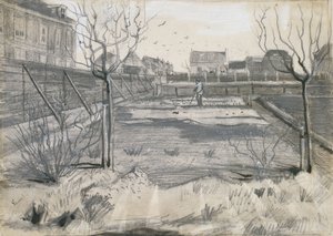 Kukkatarha Schenkwegin varrella Haagissa tekijältä Vincent van Gogh