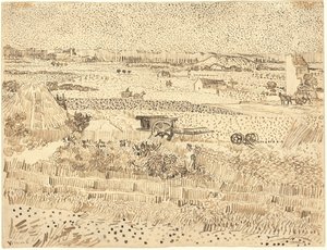 Sadonkorjuu - La Craun tasango tekijältä Vincent van Gogh