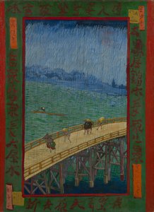 Japonaiserie: The Bridge in the Rain (Hiroshigen jälkeen), Pariisi tekijältä Vincent van Gogh