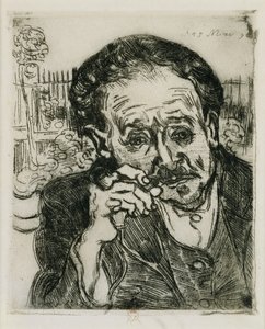 Mies putken kanssa: Tohtori Gachetin muotokuva; Mies piipun kanssa: Tohtori Gachetin muotokuva, 1890 tekijältä Vincent van Gogh