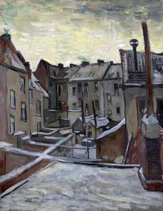 ""Talot takaa katsottuna"" (Talot takaa katsottuna) Vincent van Goghin (1853-1890) maalaus 1885 Koko 44x33,5 cm Van Goghin museo, Amsterdam tekijältä Vincent van Gogh