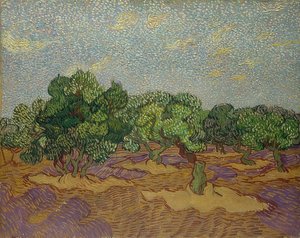 Oliivipuut. 1889 tekijältä Vincent van Gogh