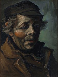Maalaismiehen muotokuva: luonnos teokseen ”Perunan syöjät”  tekijältä Vincent van Gogh