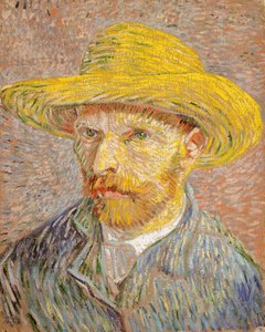 Omakuva olkihatulla: Perunankuorija, 1887. tekijältä Vincent van Gogh