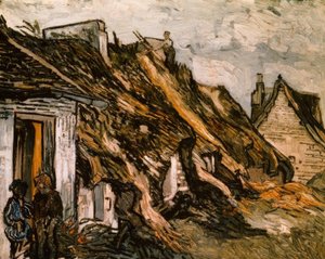 Strohgedeckte Hütten Chaponvalissa tekijältä Vincent van Gogh