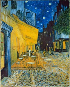 Terrasse des Cafés an der Place du Forum Arles am Abendissa