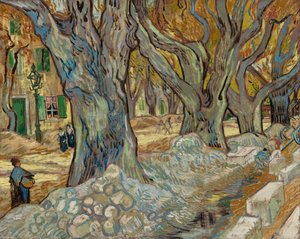 Suuret plataanit (tietyöläisiä Saint-Rémyssä) tekijältä Vincent van Gogh