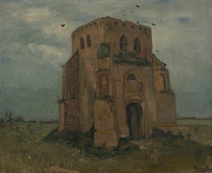 Nuenenin vanha kirkontorni (talonpoikien kirkkomaalla) tekijältä Vincent van Gogh