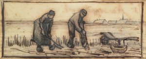 Perunasato, neljän vuodenaikaa edustavan neljän piirustuksen sarjasta (lyijykynä, kynä ja ruskea muste paperille) (katso myös 61643-5) tekijältä Vincent van Gogh
