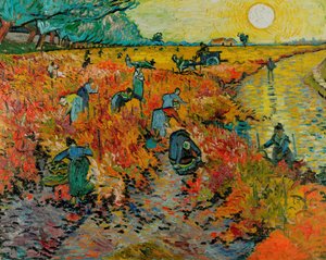 Punainen viinitarha / punainen viinitarha Arlesissa (Montmajour) tekijältä Vincent van Gogh