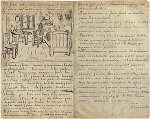 Makuuhuone, Kirje Paul Gauguinille Arlesista, keskiviikkona 17. lokakuuta 1888 tekijältä Vincent van Gogh