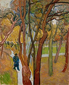 Saint Paulin sairaalan puutarha Lehtien putoaminen, 1889 tekijältä Vincent van Gogh