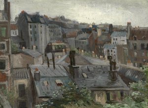 Näkymä Vincentin studiosta par Gogh, Vincent, pakettiauto (1853-1890). Öljy pahville, koko: 30,1x40,8 tekijältä Vincent van Gogh
