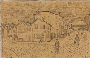 Vincentin talo Arlesissa, kirjeestä hänen veljelleen Theolle, teloitettu Arlesissa, 1888 tekijältä Vincent van Gogh