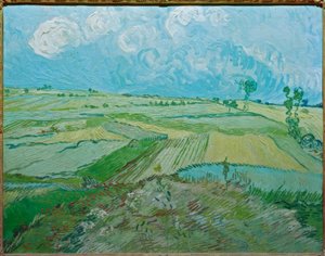 Weizenfelder Auvers mit Regenwolkenissa tekijältä Vincent van Gogh