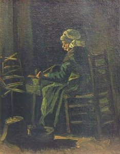 Nainen pyörivässä pyörässä, 1885 tekijältä Vincent van Gogh