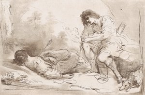 Cephalus ja Procris, 1764-98. tekijältä Vincenzio Vangelisti