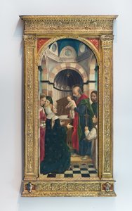 Jeesuksen esitys temppelissä, n. 1470 (tempera paneelissa) tekijältä Vincenzo Foppa