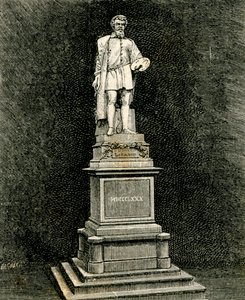 Antonio Allegri da Correggion muistomerkki, Vincenzo Vela (1820-1891), Correggio, Emilia-Romagna, Italia