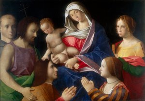 Madonna lapsen ja pyhien kanssa tekijältä Vincenzo di Biagio Catena