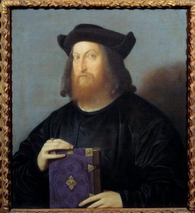 Runoilija ja arkkitehti Giangiorgio Trissinon (1478-1550) muotokuva. Vincenzo Catenan (1470-1531) maalaus 1400-luvun su. 0,72x0,63 m - Runoilija ja arkkitehti Giangiorgio Trissinon (1478-1550) muotokuva. Vincenzo Catenan (1470-1531) maalaus