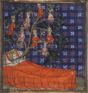 Jessen puu Guiart des Moulinsin raamatunhistoriasta, 1400-1415