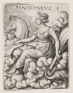 Sanguine Temperament, n. 1530-62 (kaiverrus) tekijältä Virgilius the elder Solis