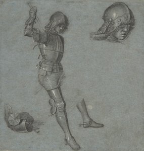 Armorissa istuvan nuoren tutkimukset, n. 1505. tekijältä Vittore Carpaccio