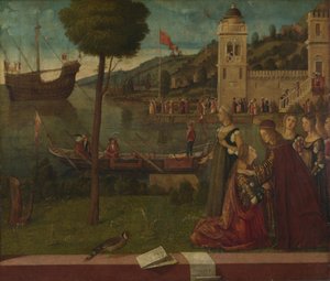 Ceyxin lähtö, n. 1502-1507 tekijältä Vittore Carpaccio