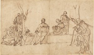 Madonna ja lapsi pyhien kanssa maisemassa (Sacra Conversazione) tekijältä Vittore Carpaccio