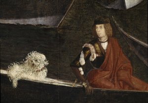 Pyhän ristin reliikin ihme Rialton sillalla". Yksityiskohta. Vittore Scarpazzan eli Vittore Carpaccion (1460-1525) maalaus. tekijältä Vittore Carpaccio