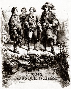 Nimiölehti kirjasta "Kolme muskettisoturia". tekijältä Vivant (after) Beauce
