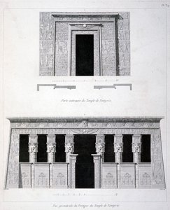 Oviaukko ja portti Tentyriksen temppelissä, 1800-luku