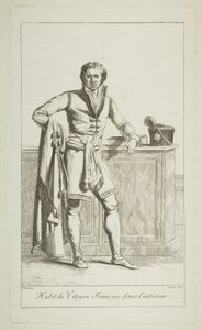 Ranskan kansalaisen sisäpuku, 1794.