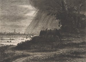 Maisema myrskyn kanssa, 1700-1800-luvun alku.