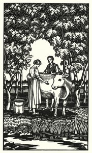 Kuvitus Thomas Hardyn Tess Of The D’Urbervillesiin (kaiverrus)