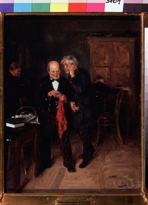 Luottamus. Peinture de Vladimir Jegorovich Makovski (Makovsky, Makovskij) (1846-1920), huile sur toile tekijältä Vladimir Egorovic Makovsky