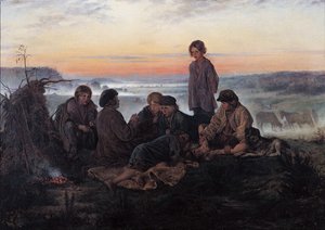 The Bezhin Lea, 1869 tekijältä Vladimir Egorovic Makovsky