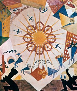 Sisustussuunnittelu Mystery Bouffelle, 1919. tekijältä Vladimir Mayakovsky