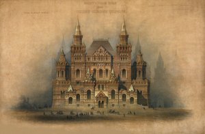 Historiallisen museon rakennuksen hyväksytty suunnitelma, 1875 tekijältä Vladimir Ossipovitch Sherwood