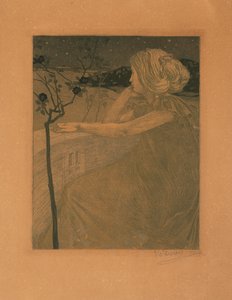 Meditaatio parvekkeella, 1899-1900. tekijältä Vojtěch Preissig