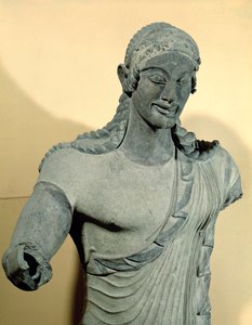 Apollo Veii, Minervan temppelistä, noin 510 eKr. (terrakotta) (yksityiskohta vuodelta 58171) tekijältä Vulca