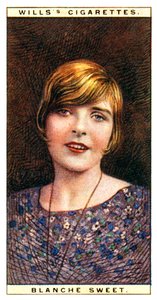 Blanche Sweet 1896-1986, yhdysvaltalainen näyttelijä, 1928. tekijältä WD and HO Wills