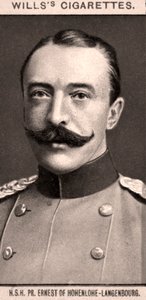 H.S.H, PR. Ernest Hohenlohe-Langenbourgista, 1908. tekijältä WD and HO Wills