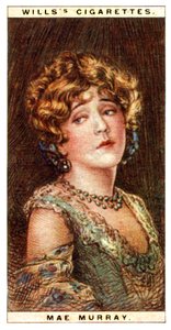 Mae Murray 1889-1965, yhdysvaltalainen näyttelijä, 1928. tekijältä WD and HO Wills