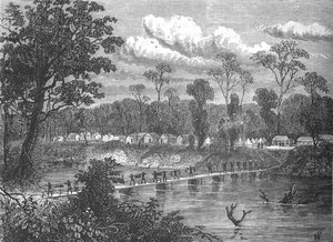 "Pontoni-silta Prahilla", 1880