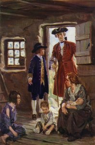 "Nuori Jones-slily veti hänet Black Georgen asuinpaikkaan" (väri litho) tekijältä W.R.S. (after) Stott