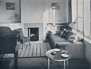 Elsa Booth - Olohuone, johon oli tarkoitus sijoittaa flyygeli, 1939 tekijältä W. Dennis Moss