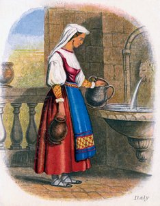 Italialainen nainen kerää vettä, 1809.