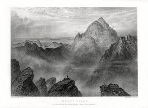 Siinain vuori: Jebel Musa nähtynä Jebel Katharinasta, 1887.